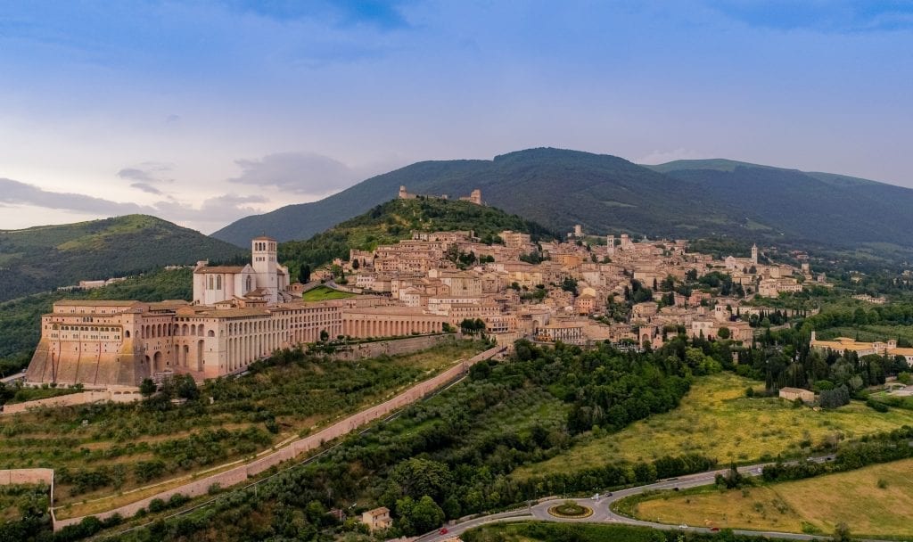 Assisi, Italy - a beautiful Umbrian hilltown in Italy. 