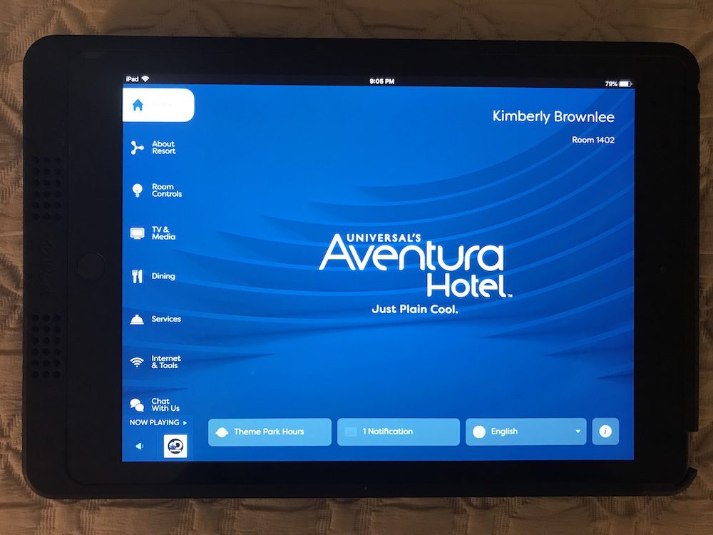 Aventura Hotel Rooms has iPads